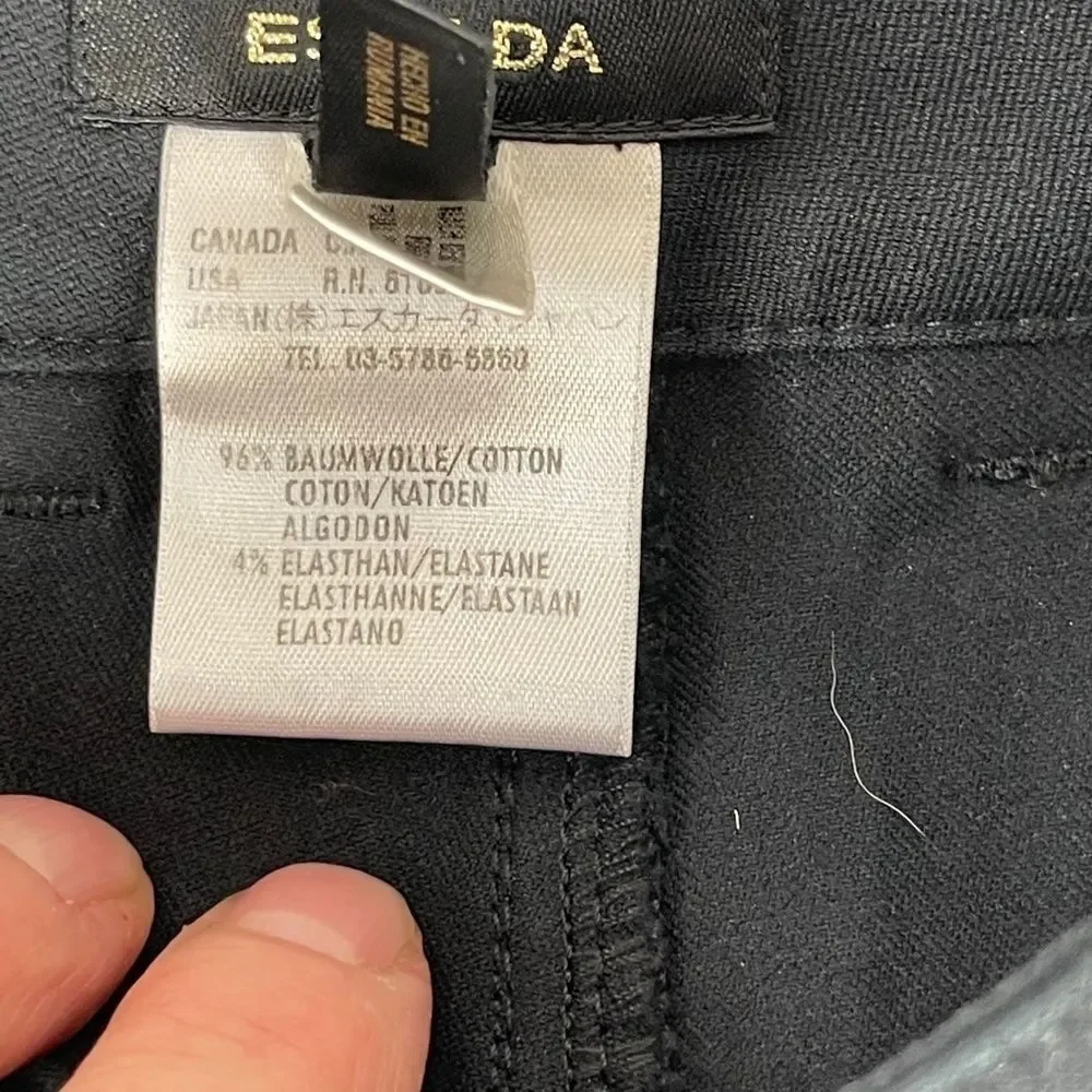 Escada NWOT Black High Waist Straight Leg‎ Jeans Sz 38/US 8